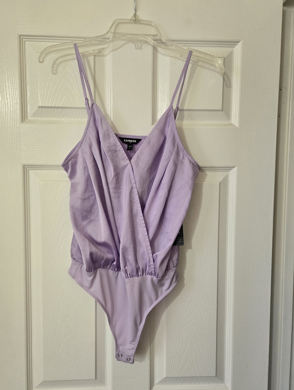 Express Lavender Surplice Bodysuit